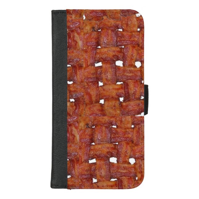 Woven Mat of Bacon iPhone Wallet Case (Front)