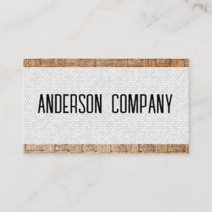 Woven Material Geometric Tiling Pattern Business Card