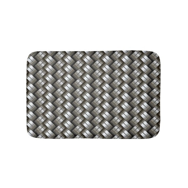 Woven metal pattern bathroom mat (Front)
