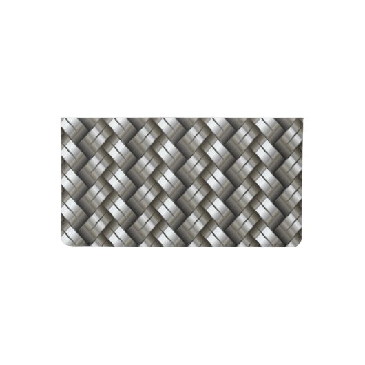 Woven metal pattern checkbook cover (Front)