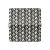 Woven metal pattern checkbook cover (Open)