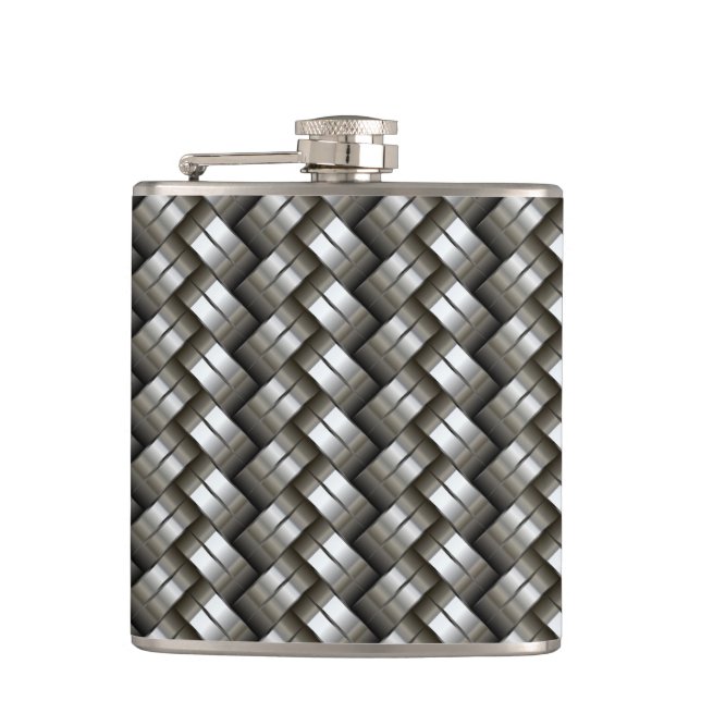 Woven metal pattern flask (Front)