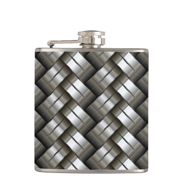 Woven metal pattern flask (Front)