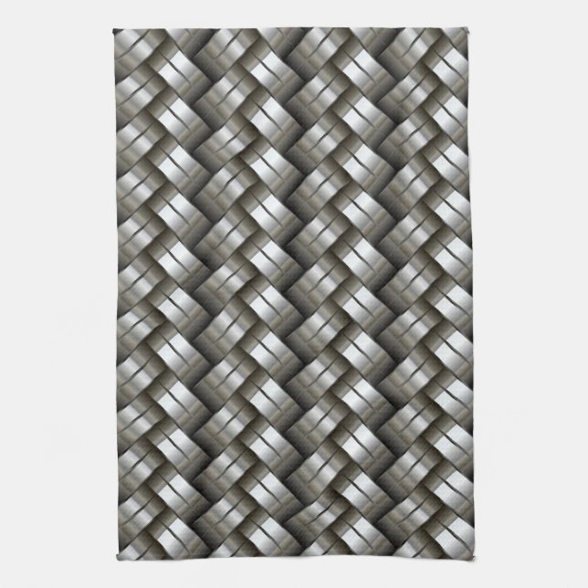 Woven metal pattern kitchen towel (Vertical)
