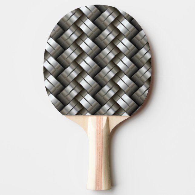 Woven metal pattern Ping-Pong paddle (Front)