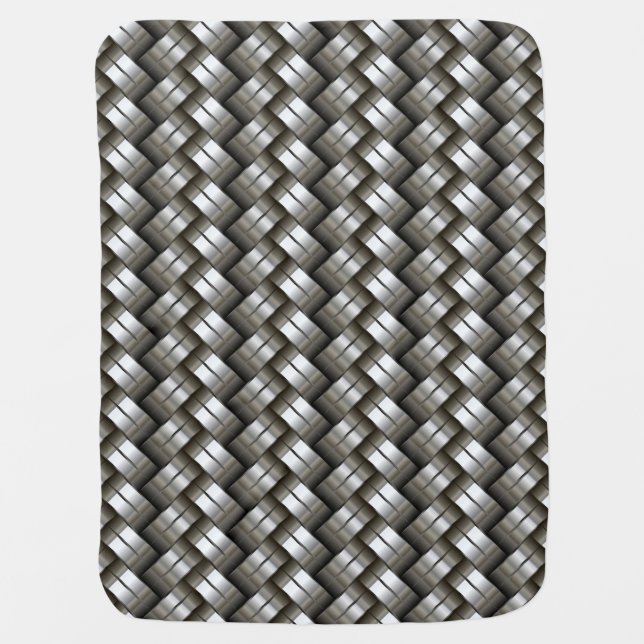 Woven metal pattern receiving blanket (Front)