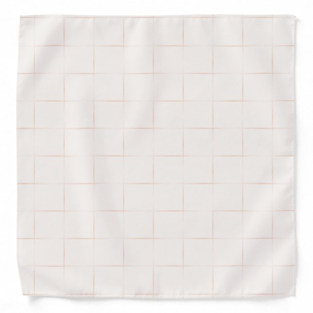 Woven Pale Weave Pattern Grid Abstract Stylish Bandana (Front)