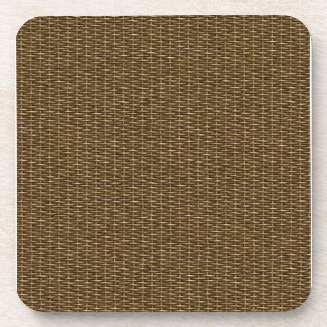 Woven Picnic Basket Beverage Coaster (Front)