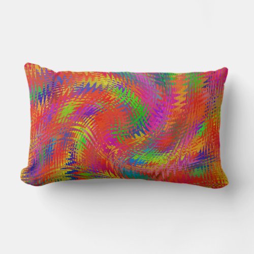 Woven Rainbow Lumbar Pillow