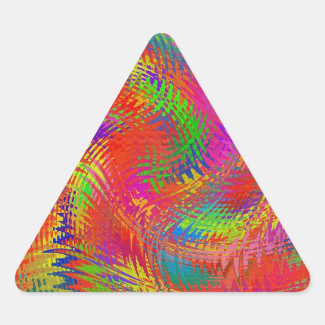 Woven Rainbow Triangle Sticker (Front)