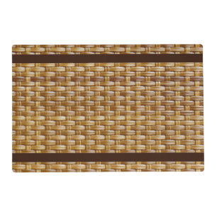 Woven Rattan Laminated Table Placemat