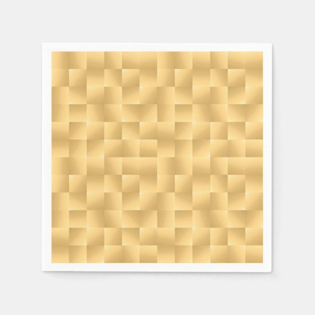 Woven Satin Ribbons - Shades of Gold Paper Napkins (Front)
