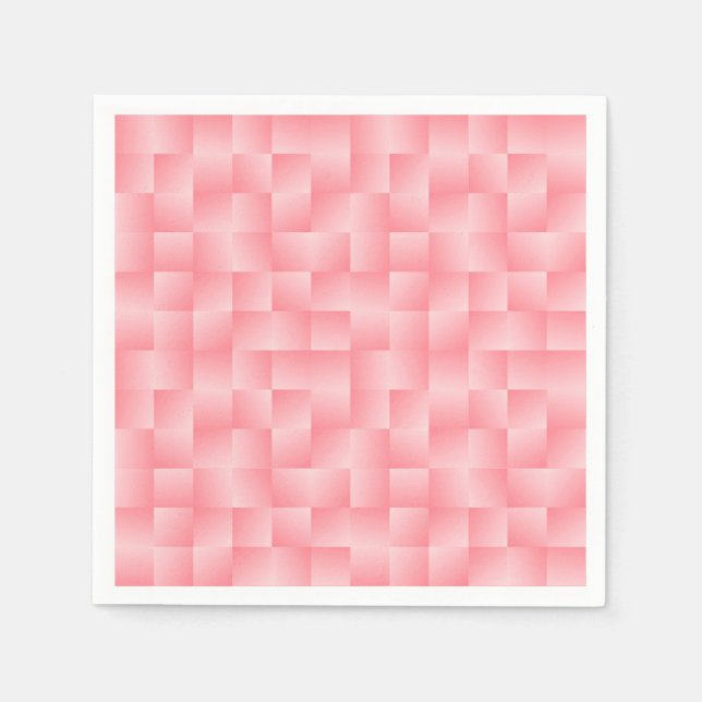 Woven Satin Ribbons - Shell pink Paper Napkins (Front)