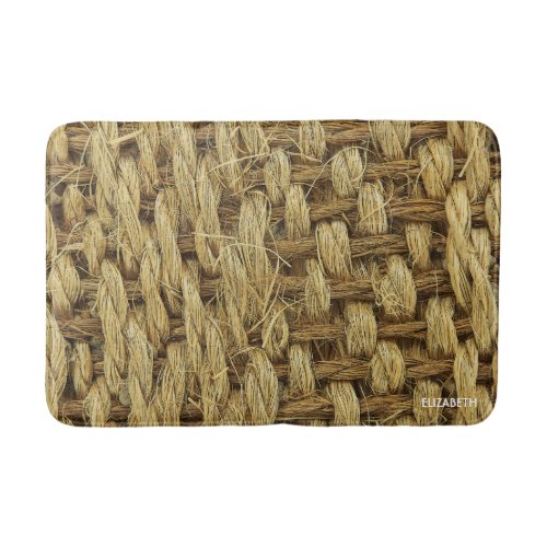 Woven Seagrass Seamless Pattern Imitation Bath Mat