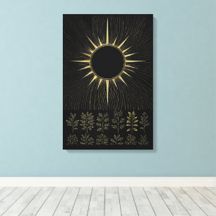 Woven Solar Essence Fine Art Canvas Print