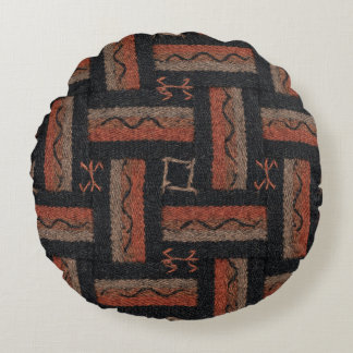 Woven Stripe Tribal Pattern Round Pillow