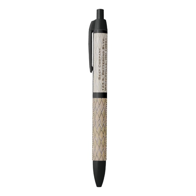 Woven tan customized pen (Top (Vertical))