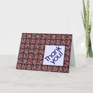 Woven Thank You Patterned Greeting Card