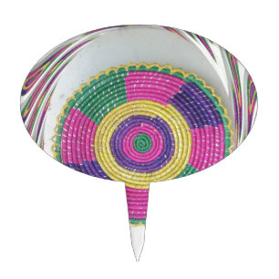 Woven Whirl Art Print Cake Topper