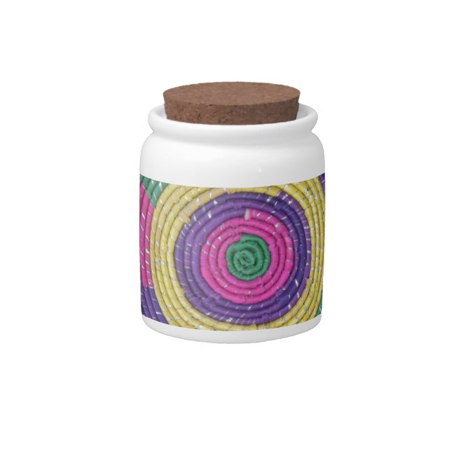 Woven Whirl Art Print Candy Jar (Front)