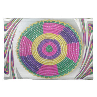 Woven Whirl Art Print Cloth Placemat