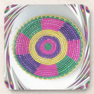 Woven Whirl Art Print Drink Coaster
