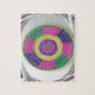 Woven Whirl Art Print Jigsaw Puzzle