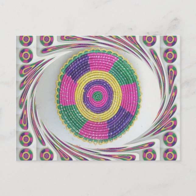 Woven Whirl Art Print Postcard (Front)