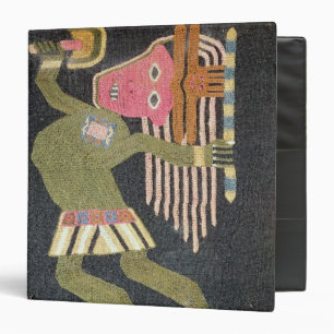Woven wool dancer with baton, Paracas tribe 3 Ring Binder