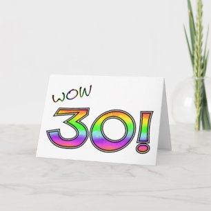 WOW 30TH BIRTHDAY CARD
