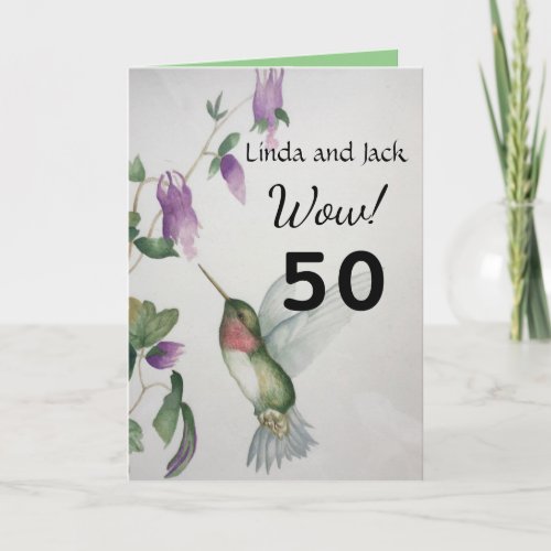 Wow 50th Anniversary Years of Love Garden Card
