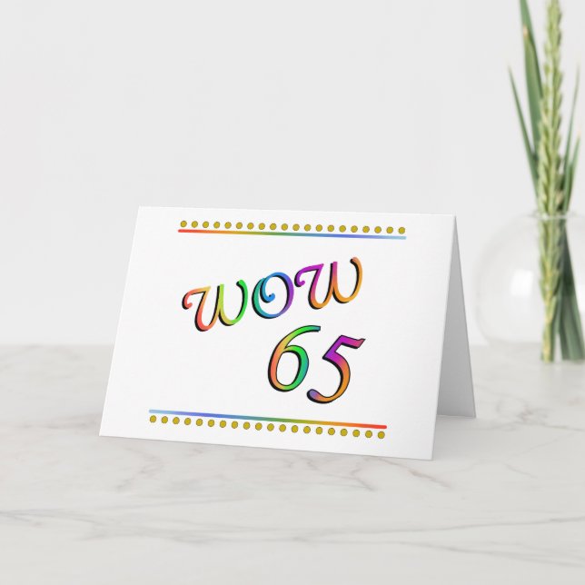 WOW 65th Birthday - Funny Card (Front)