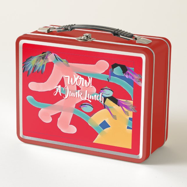 WOW! A Junk Lunch Metal Lunch Box (Front)