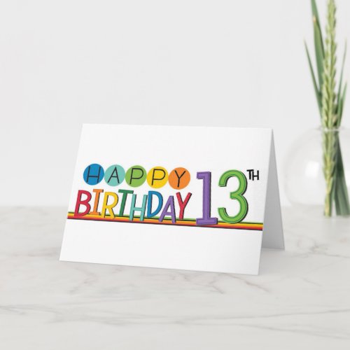 WOW A TEENAGER 13th BIRTHDAY WISHES Card