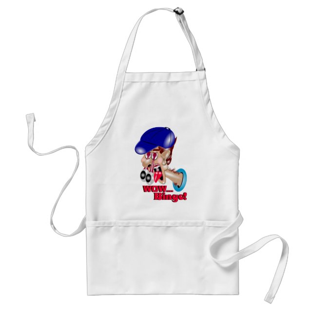 Wow... Bingo! Adult Apron (Front)