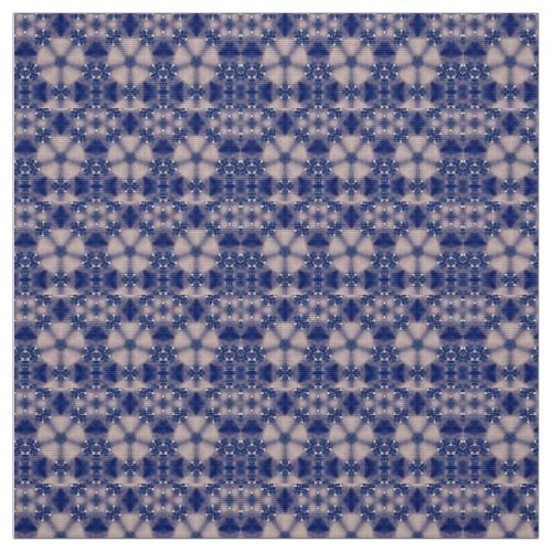 WOW Blue White Fawn  Geometric  Fabric