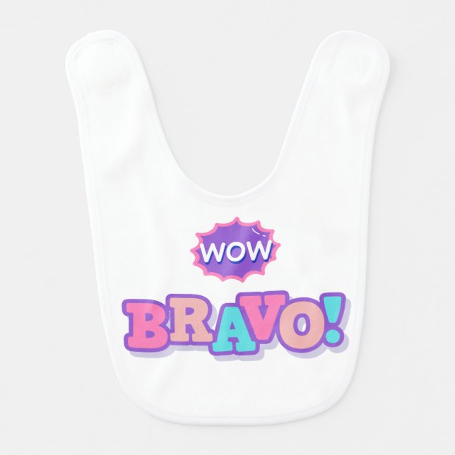 Wow bravo baby bib (Front)