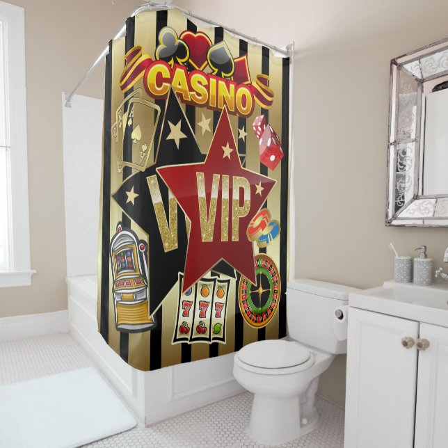 WOW CASINO VIP SHOWER CURTAIN (In Situ)