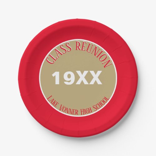Wow  Class reunion party plate