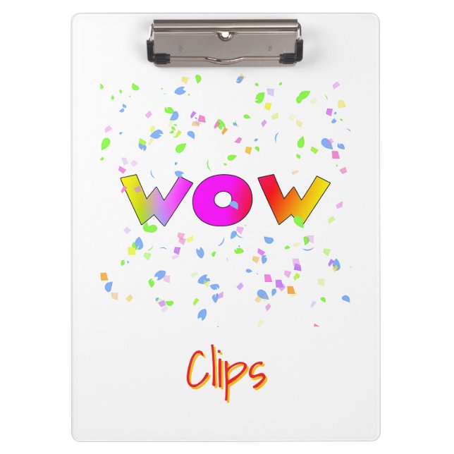 WOW Clips White Clipboard (Front)