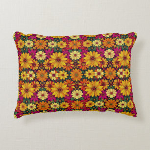 Wow! Colorful and Bright floral pattern. Accent Pillow