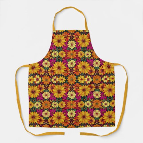 Wow! Colorful and Bright floral pattern. Apron