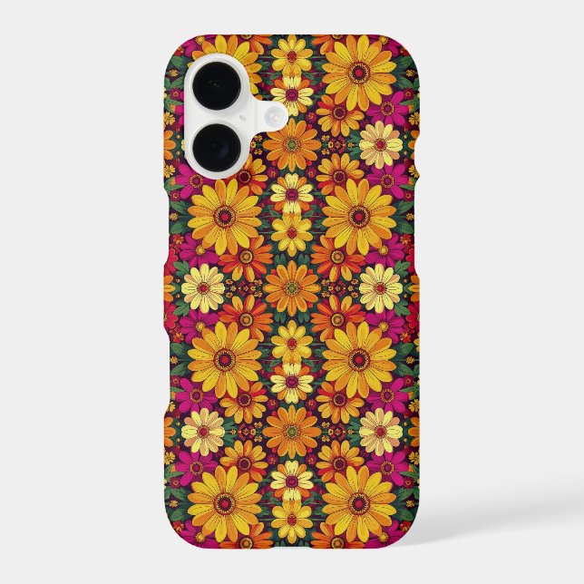 Wow! Colorful and Bright floral pattern. iPhone Case (Back)