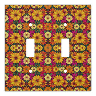 Wow! Colorful and Bright floral pattern, Light Switch Cover