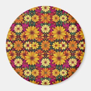 Wow! Colorful and Bright floral pattern. Magnet
