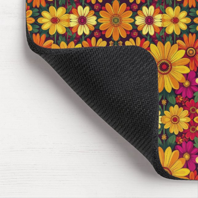 Wow! Colorful and Bright floral pattern. Mouse Pad (Corner)