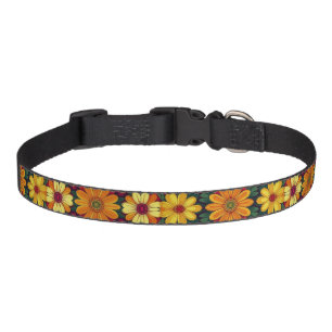 Wow! Colorful and Bright floral pattern. Pet Collar