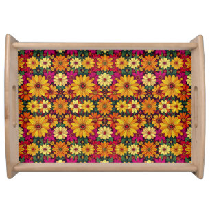Wow! Colorful and Bright floral pattern. Serving Tray