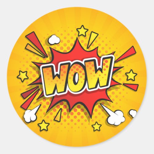 WOW Comic Book Pop Art Sticker