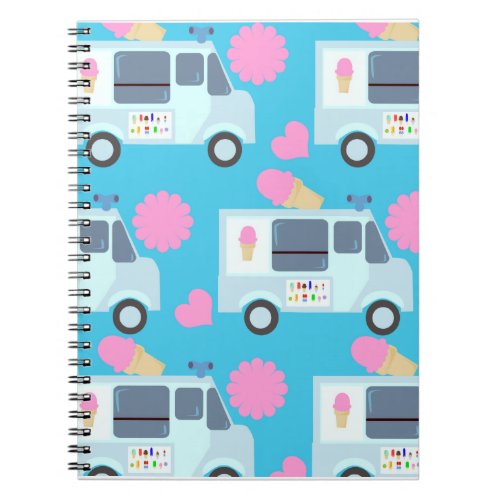 Wow Cute Ice Cream Trucks Notebook